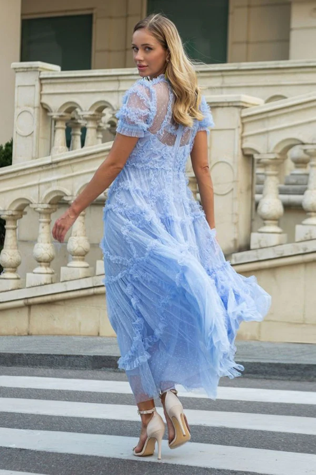 Kinley Ruched Ruffle Hem Maxi Dress | Dress In Beauty