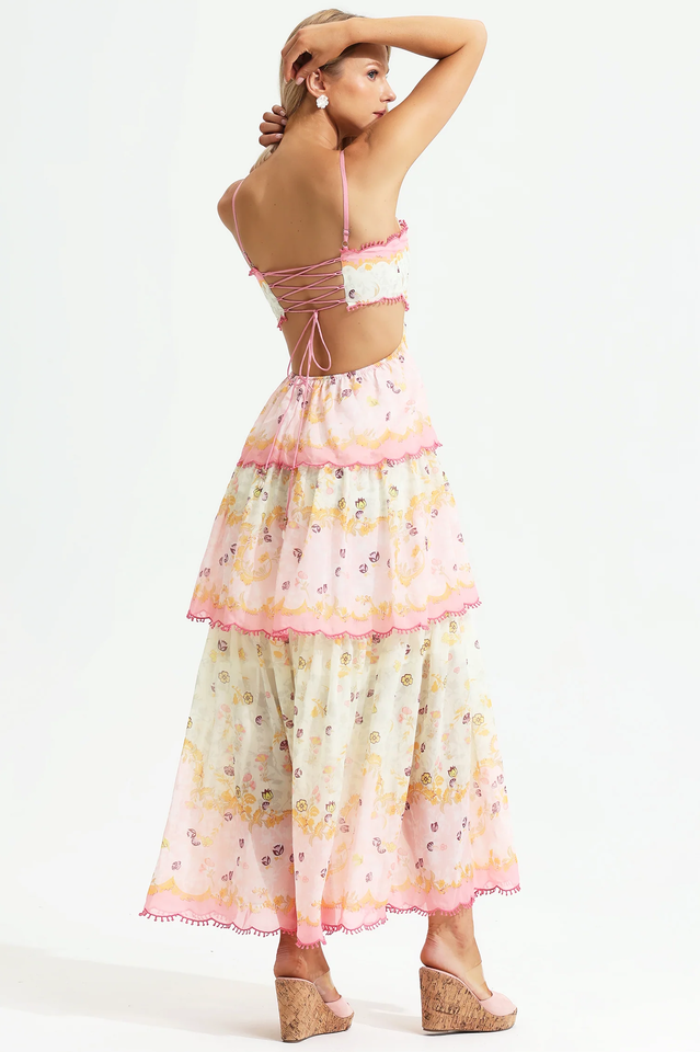 Floral Cami Tiered Ruffle Hem Dress | Dress In Beauty