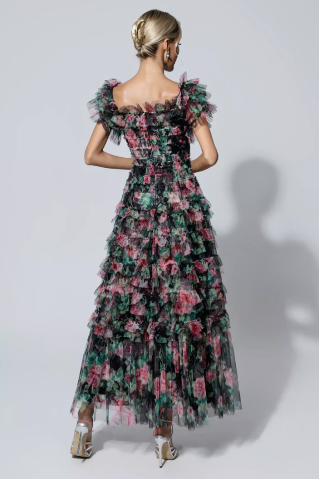 Nola Ruched Floral Maxi Dress | Dress In Beauty