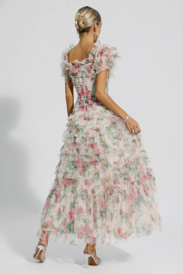 Nola Ruched Floral Maxi Dress | Dress In Beauty