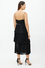 Rochie Black Tiered Jewel Chiffon Dress | Dress In Beauty