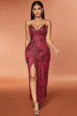 Split Thigh Sequin Cami Long Dress | Dress In Beauty