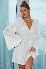 Plunging Neck Sequin Dress | Dress In Beauty