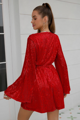 Plunging Neck Sequin Dress | Dress In Beauty
