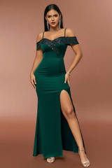 Slim Fit Spliced Sequin Maxi Dress | Dress In Beauty