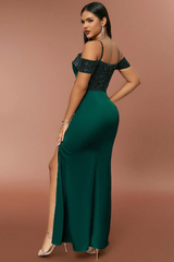 Slim Fit Spliced Sequin Maxi Dress | Dress In Beauty