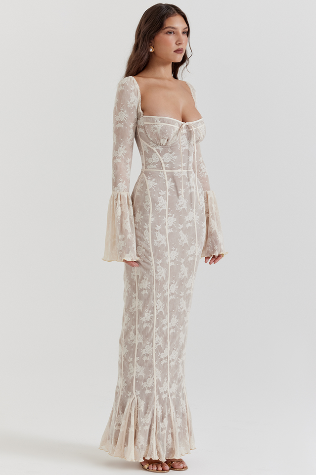 Vintage lace maxi online dress