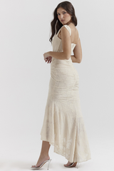 Cesca Retro Cream White Floral Maxi Dress | Dress In Beauty
