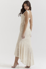 Cesca Retro Cream White Floral Maxi Dress | Dress In Beauty