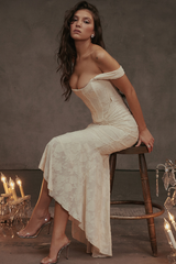 Cesca Retro Cream White Floral Maxi Dress | Dress In Beauty
