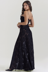 Serena Vintage Black Printed Maxi Dress | Dress In Beauty