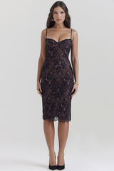Escala Black Lace Midi Dress | Dress In Beauty