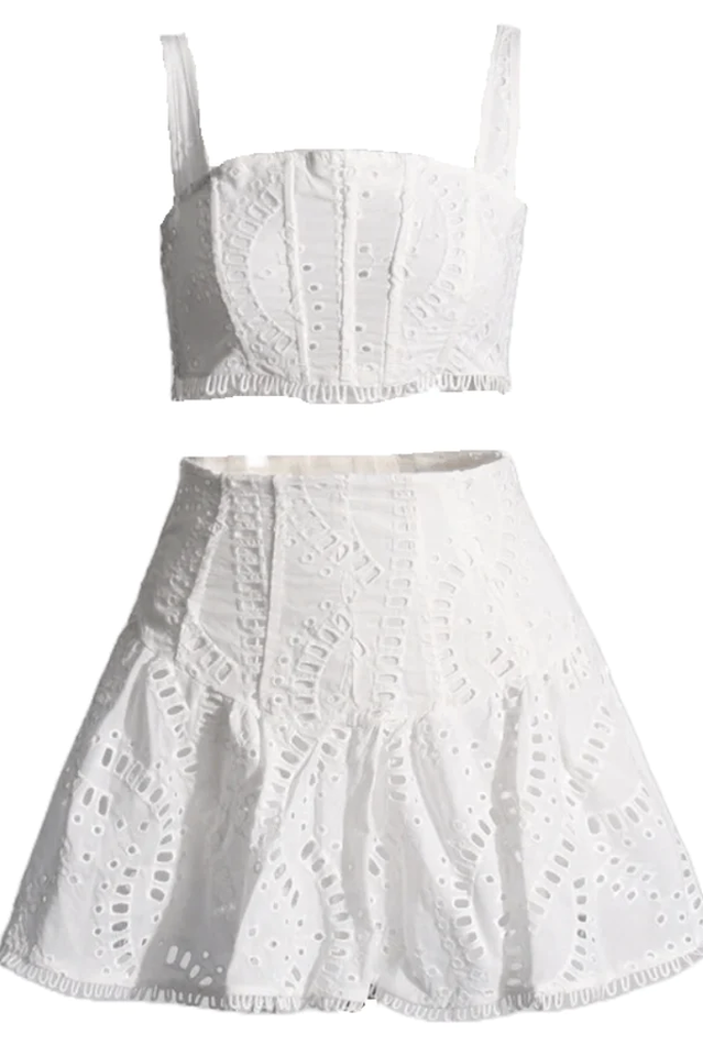 Cora Crop Top + Skirt Set | Dress In Beauty