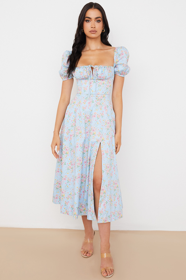tallulah puff sleeve midi dress Tallulah Puff Sleeve Midi Dress (Women)