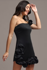 One Shoulder Ruffled Sheath Mini Dress | Dress In Beauty