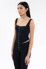 Black Lara Corset Top | Dress In Beauty