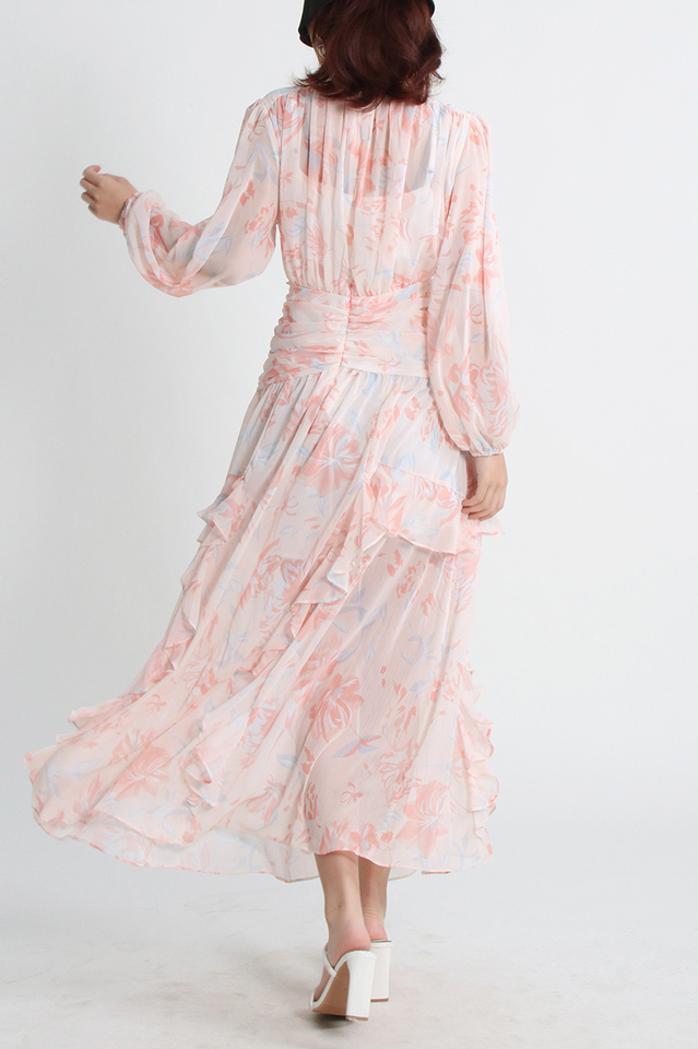 Aurier Round Neck Balloon Sleeve Maxi Dress | Dress In Beauty