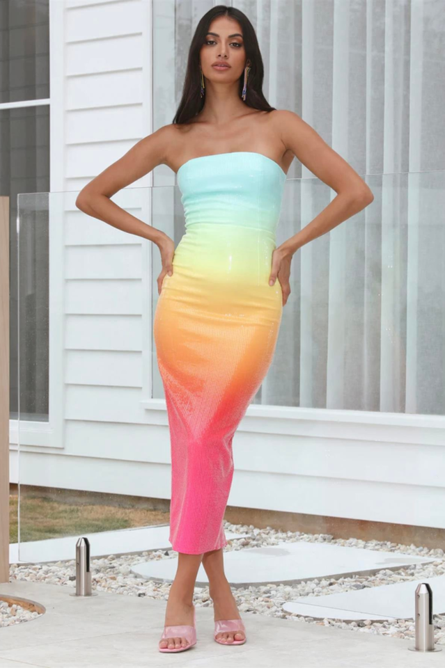 Regina Multicolored Sequin Bodycon Dress | Dress In Beauty