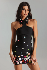 Gunnel Flower Embellished Bandage Dress | Dress In Beauty