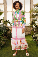 Alina Floral Lantern Sleeve Maxi Dress | Dress In Beauty