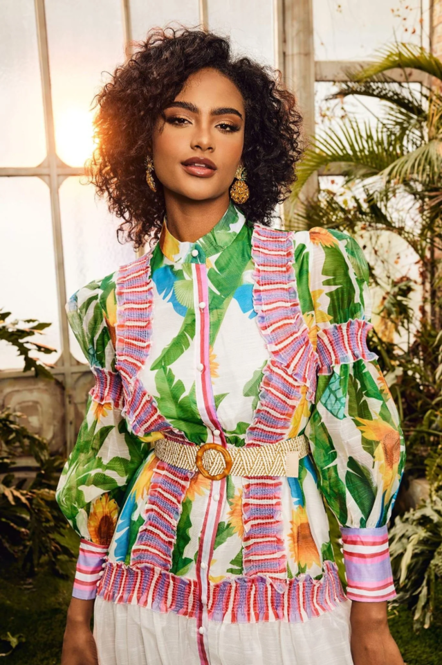 Alina Floral Lantern Sleeve Maxi Dress | Dress In Beauty
