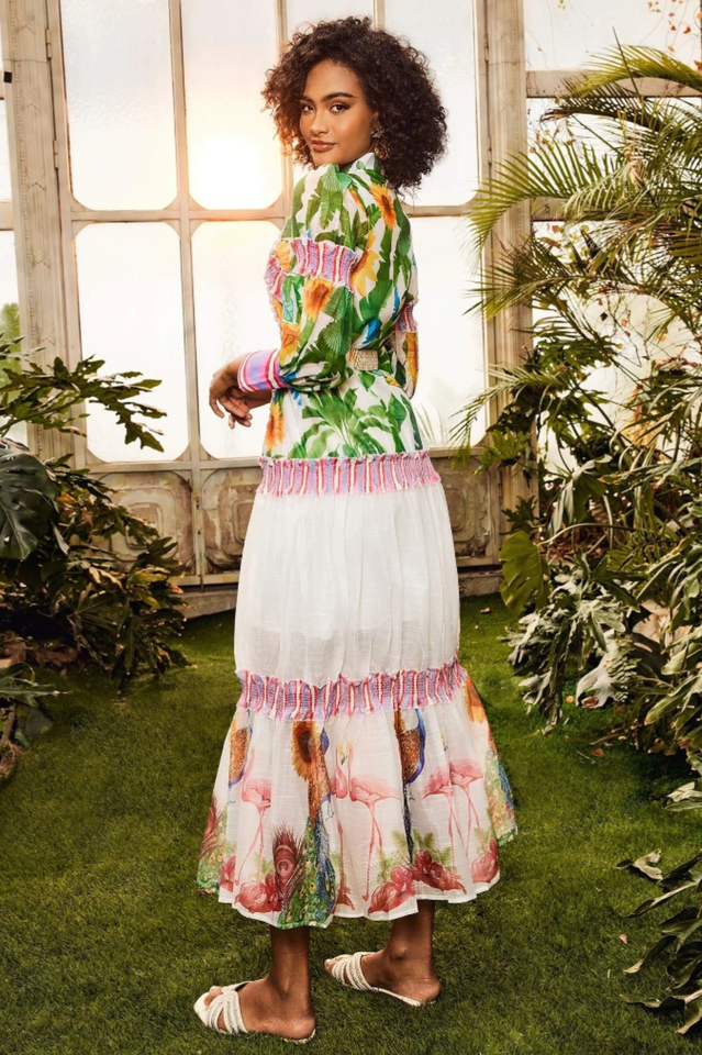 Alina Floral Lantern Sleeve Maxi Dress | Dress In Beauty