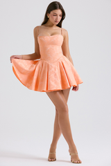 Rosalinda Pink Jacquard Bow Mini Skirt | Dress In Beauty