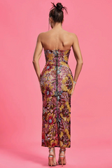 Kamames Strapless Floral Sequined Maxi Dress | Dress In Beauty