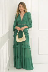 Lorie Long Sleeve Ruffle Gown | Dress In Beauty