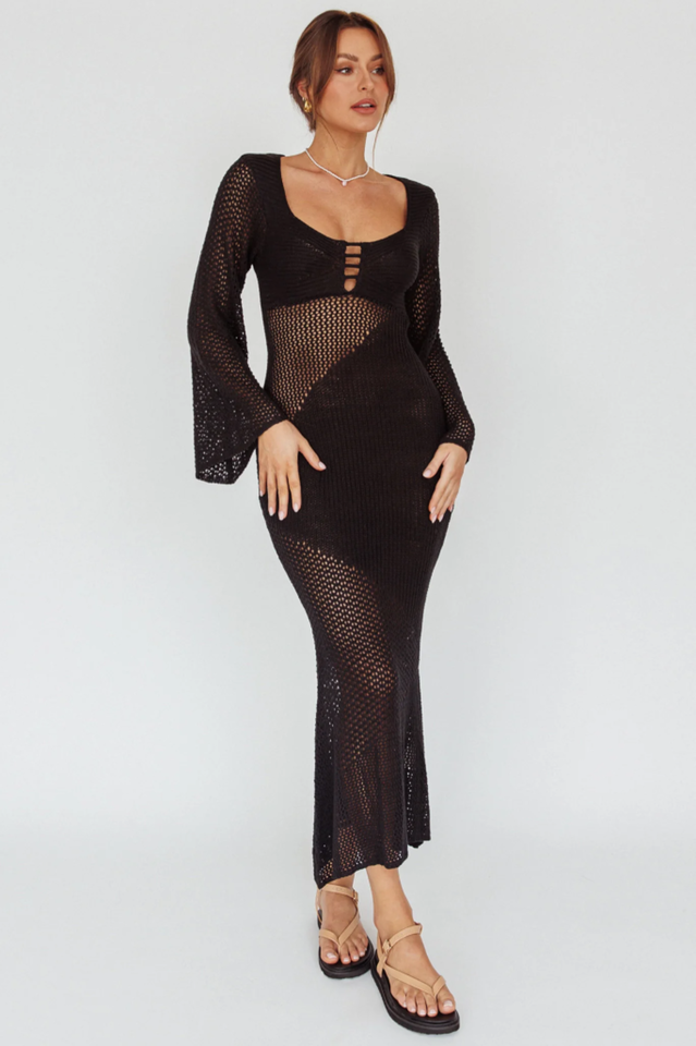 Zizi Long Sleeve Crochet Maxi Dress | Dress In Beauty