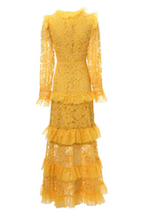 Textured Maxi Dress With Long Sleeves | Dress In Beauty