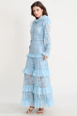 Textured Maxi Dress With Long Sleeves | Dress In Beauty