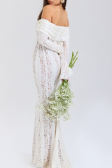 Belle Floral Lace Off Shoulder Maxi Dress | Dress In Beauty