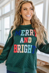 Merry & Bright Quilted Sweatshirt