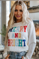 Merry & Bright Quilted Sweatshirt