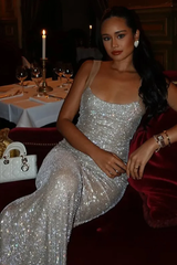 Rhinestone Bodycon Backless Maxi Dress | Dress In Beauty