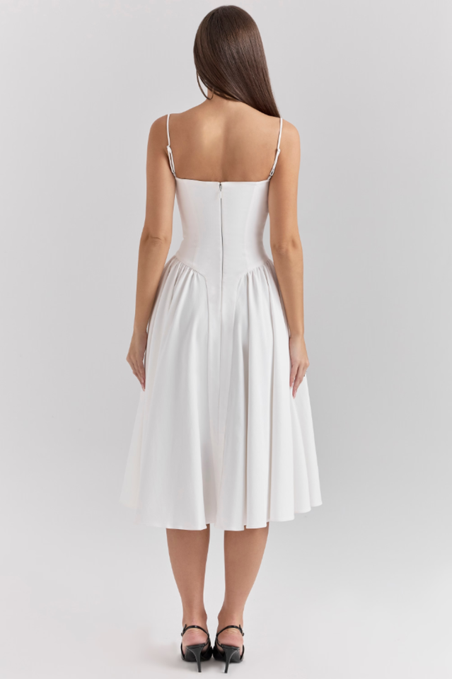 samaria french navy corset dress Clothing : Midi Dresses : 'Samaria' French Navy Corset Sundress