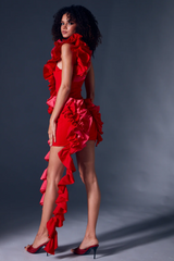 Selma One Shoulder Ruffled Mini Dress