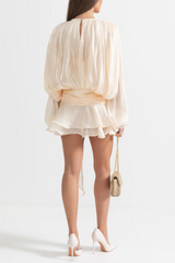 Ruffled Mini Dress With Flowing Silhouette