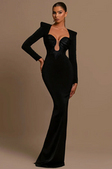 Pleated Sweetheart Bodycon Maxi Dress