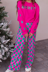 Pep Talk Checker Knit Pants