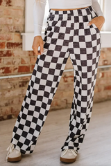 Pep Talk Checker Knit Pants