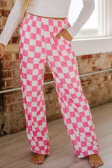 Pep Talk Checker Knit Pants
