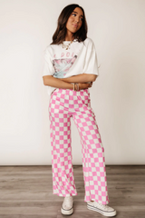 Pep Talk Checker Knit Pants