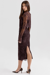 Larra Chocolate Lace Bra with Waistcoat