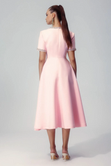 Zoe Bowknot Crystal-Embellished Midi Dress