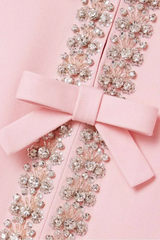 Zoe Bowknot Crystal-Embellished Midi Dress