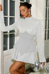 Keilani Red Long Sleeve Mini Dress