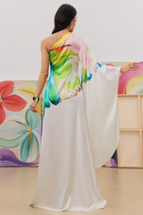 Bernice Printed Single Sleeve Maxi Dress