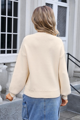 Ribbon Bowknot Pattern Jacquard Knit Sweater